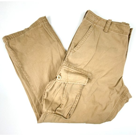 Timberland Other - Timberland Cargo Pants Men's 34/30 Workwear Button Pockets Straight Leg Brown